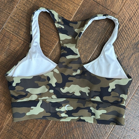 Zyia Light Green Camo Reflective Soft n Snug Racer Bra - Picture 3 of 8